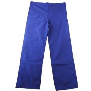 Medline AngelStat Royal Blue Scrub Pants Small Straight Leg Elastic